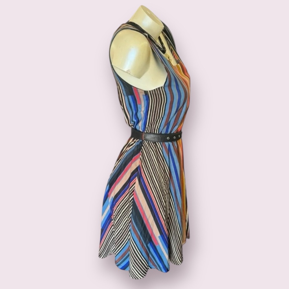 Vintage 90s Y2K Colorful Mini Dress, Y2K Preppy Mini Dress - Picture 5 of 15